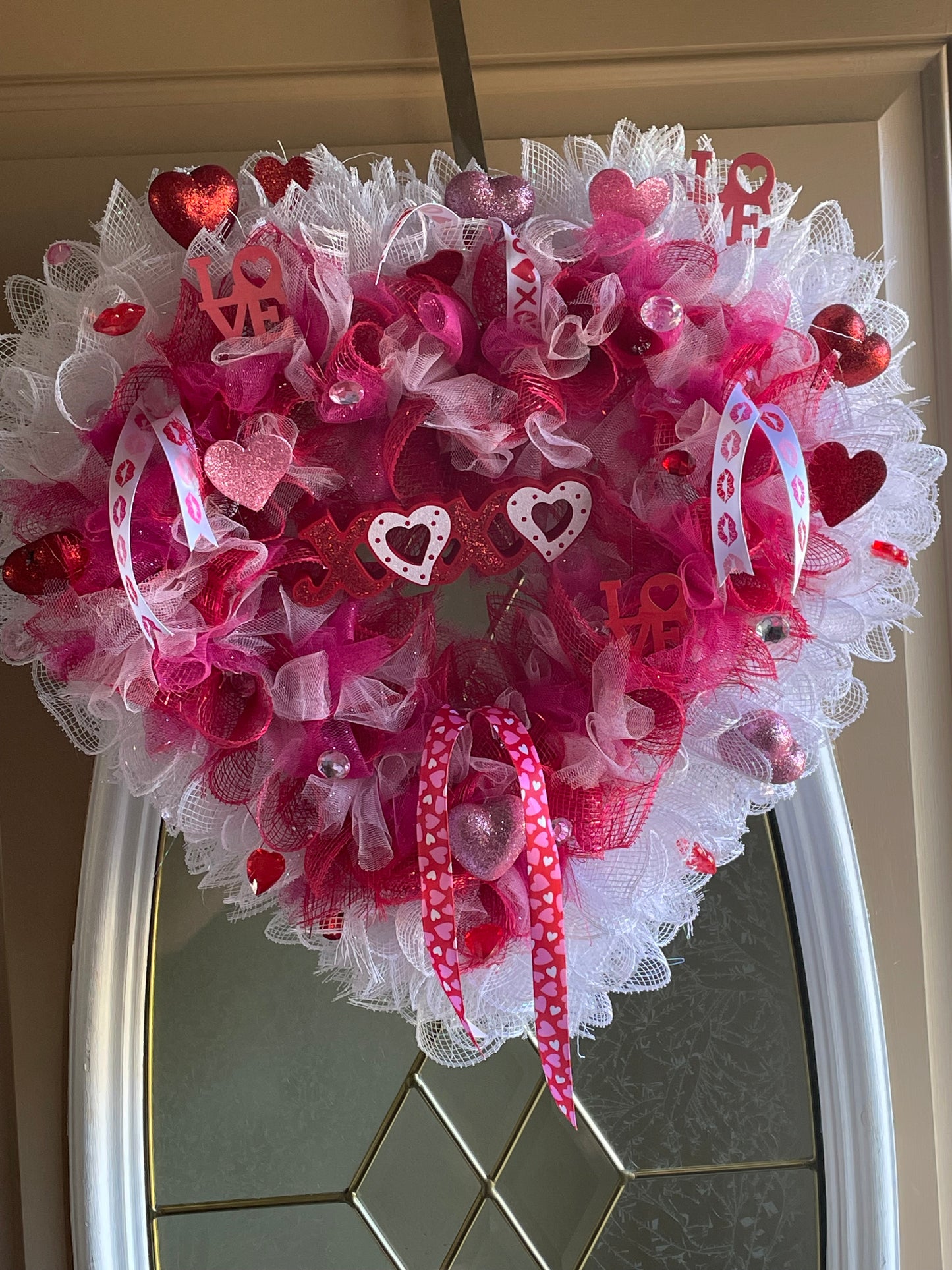 Medium Heart Shaped Wreath Red